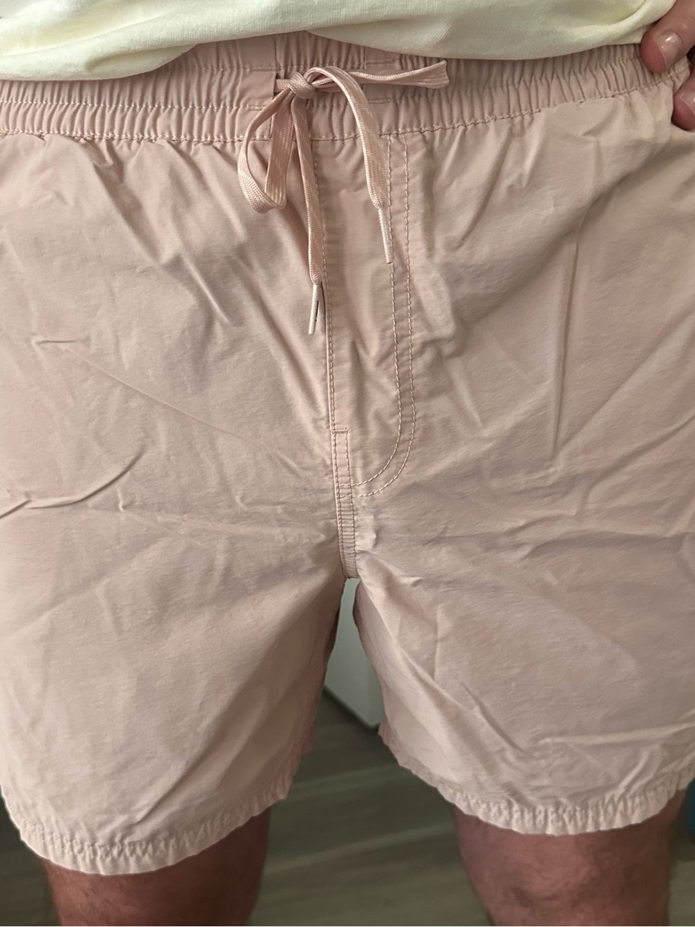 Vans drawstring, athletic shorts, light pink
